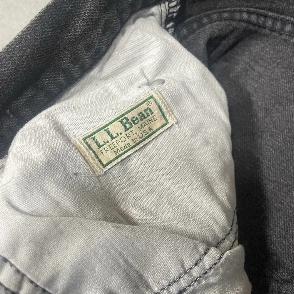 Vintage LL Bean Jeans Mens 40x30 Black Denim Straight Leg Mid Rise Made In USA